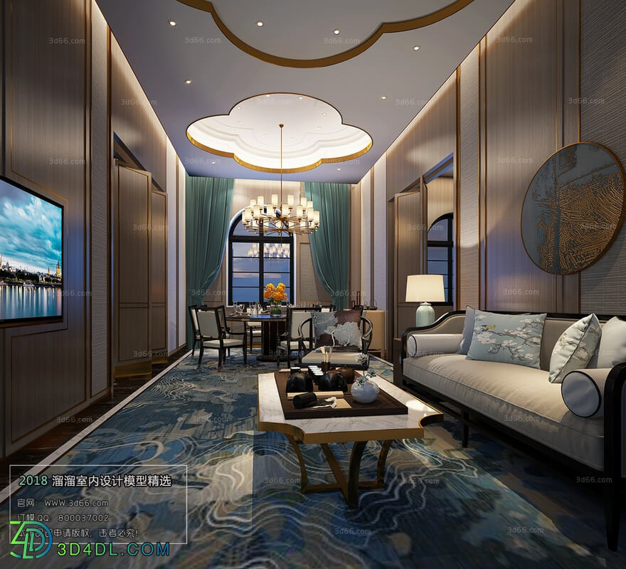 3D66 2018 Postmodern Style Room Space B004